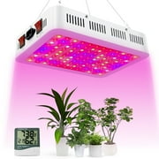 NAILGIRLS Grow Light 1500W LED Plant Grow Light Full Spectrum,Dual Switch Veg/Bloom Daisy Chain Plant Grow Heat Lamp with Temperature Hygrometer for Indoor Plants Grow