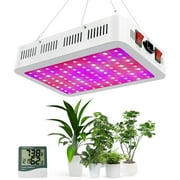 NAILGIRLS LED Plant Grow Light Full Spectrum, 1000W Dual Switch Veg/Bloom Daisy Chain Plant Grow Heat Lamp with Temperature Hygrometer for Indoor Plants Germination,Seedling,Flowering,Fruiting