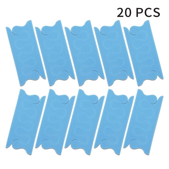 NAILPINKS Disposable Spa Essentials Breathable Toe Separator Set for At-Home Use, Single-Use, Blue (20 Pieces)