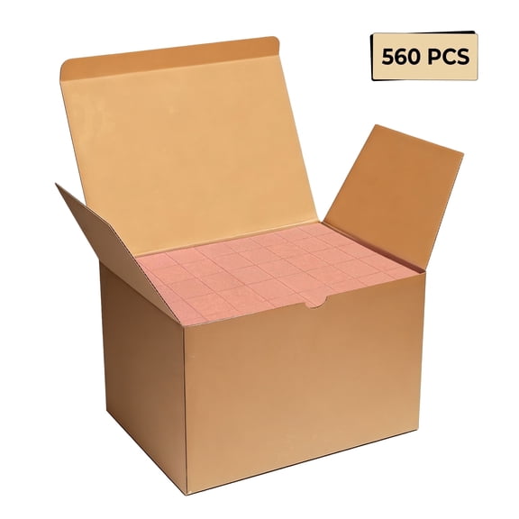 NAILPINKS Mini Orange Nail Buffer Block 60/100 Grit – 560 Pcs per Box, Bulk