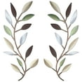 thumbnail image 1 of NAISHIER 2 Pieces Metal Tree Leaf Wall Decor, Vine Olive Branch Leaf Wall Art Wrought Iron Scroll Above The Bed, Living Room, Outdoor Decoration, 1 of 6