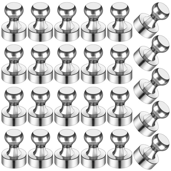NAISHIER 25Pcs Fridge Magnet Refrigerator Magnets for Whiteboard, Strong Magnets Fridge Magnets Adult, Small Push Pin Magnets for Whiteboard, Office, Classroom, Map Magnets, Thumb Tacks Magnets