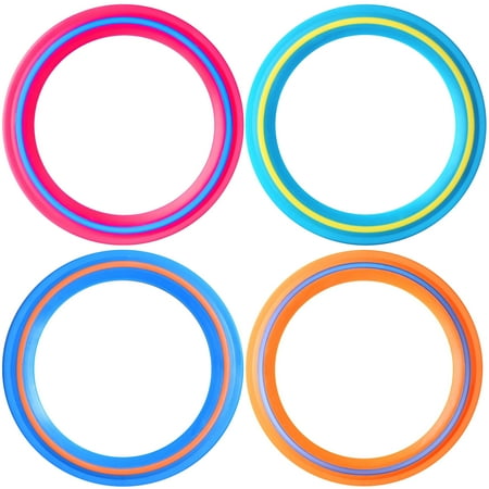 NAISHIER 4 Pcs 11 Inch Soft Discs Flying Discs for Adults, Lightweight Outdoor Tossing Toy