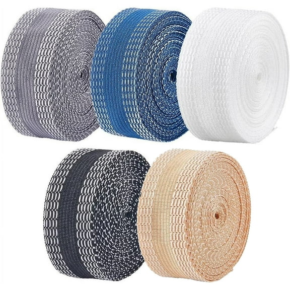 NAISHIER 5 Rolls Hemming Tape for Pants, Self-Adhesive Iron On Hemming Tape, Each 11 Yard Fabric Tape for Jeans Suit Pants Trouser Mouth, 1 inch,55 Yard