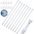 thumbnail image 1 of NAISHIER 8 Pcs Spring Tension Curtain Rod 28 to 48 Inch, White Adjustable Curtain Rod, 1 of 7