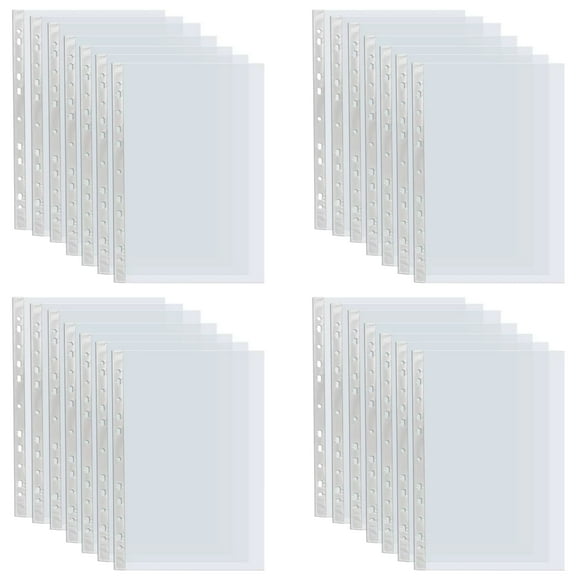 NAISHIER 9.25'' x 12'' Heavy Duty Sheet Protector, Clear, 200 Count