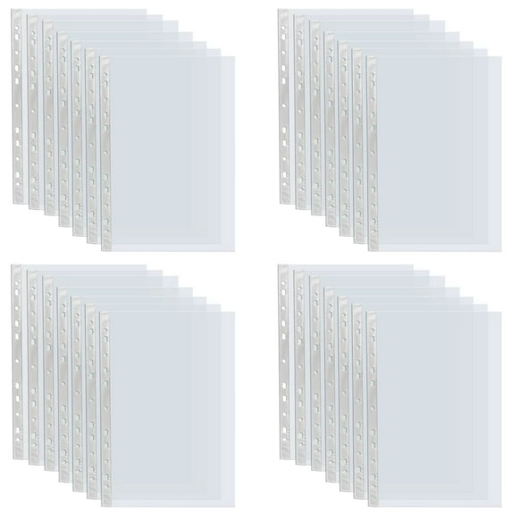 NAISHIER 9.25'' x 12'' Heavy Duty Sheet Protector, Clear, 200 Count