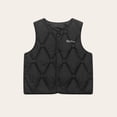 thumbnail image 1 of NAISIBABY Big Boys Girls Vest Jacket, Sleeveless Fashion Thermal Buttons Fall Winter Puffer Coat Black 14T, 1 of 4