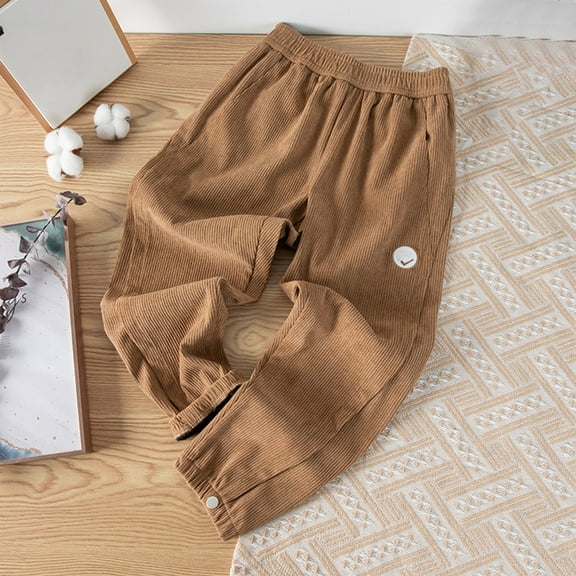 NAISIBABY Big Boys Sweatpants, Elastic Waist Athletic Fit Loose Casual Cotton Jogger Pants Coffee 13-14T
