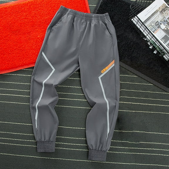 NAISIBABY Big Boys Sweatpants, Elastic Waist Athletic Fit Quick-Dry Kids Casual Jogging Pants Dark Gray 9-10T
