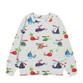 thumbnail image 1 of NAISIBABY Big Boys Sweatshirts, New Print Crewneck Long Sleeve Kids Casual Pullover Tops White 11T, 1 of 2