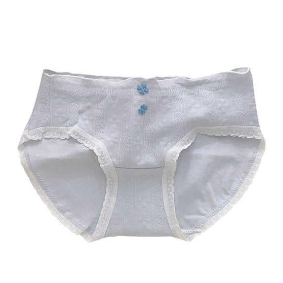 NAISIBABY Big Girls Brief Panty, Breathable Cotton Super Soft Stretch Underwear Blue 9-16T