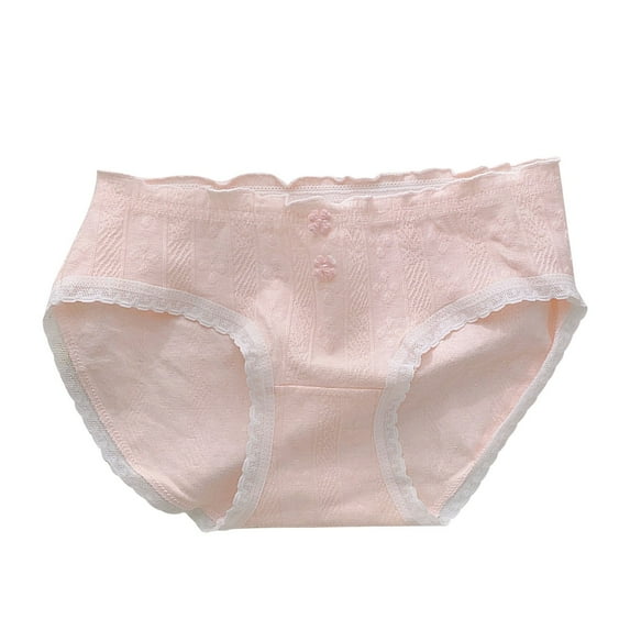 NAISIBABY Big Girls Brief Panty, Super Soft Cotton Breathable Stretch Underwear Pink 9-16T