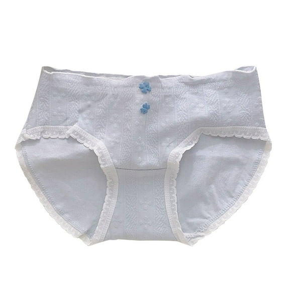 NAISIBABY Big Girls Brief Underwear, Soft Stretch Breathable Cotton Panty Blue 9-16T