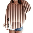 thumbnail image 1 of NAISIBABY Big Girls Hoodies, Long Sleeve New Striped Casual Kids Pullover Blouses Brown 9-10T, 1 of 1