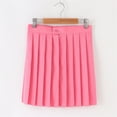 thumbnail image 1 of NAISIBABY Big Girls Pleated Skirt, Cotton A-Line Solid Color School Uniform Skirt Hot Pink 16T, 1 of 3