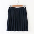 thumbnail image 1 of NAISIBABY Big Girls Pleated Skirt, Solid Color A-Line Cotton School Uniform Skirt Navy 13T, 1 of 3
