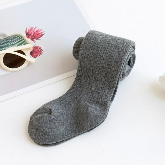 NAISIBABY Big Girls Tights, Cotton Stretch Thickening School Uniform Dance Leggings Pantyhose Dark Gray 8-10T