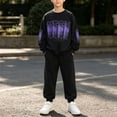 thumbnail image 1 of NAISIBABY Boys 2 Pieces Outfit Sets, Pants +Sweatshirt Long Sleeve Crewneck Graphic Set Purple Size 12, 1 of 6