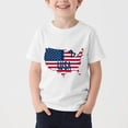 thumbnail image 1 of NAISIBABY Boys 4th of July T-Shirt, Summer Fashion Crewneck Short Sleeve Kids Patriotic Tee White Size 12, 1 of 5