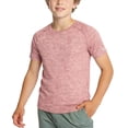 thumbnail image 1 of NAISIBABY Boys Active T-Shirt, Quick-Dry Short Sleeve Summer Casual Performance Athletic Tee Pink 9T, 1 of 5