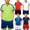 thumbnail image 1 of NAISIBABY Boys Athletic Short Sets, Breathable Performance Basketball Quick Dry Summer Activewear Clothes 2-Piece Green Size 10, 1 of 5