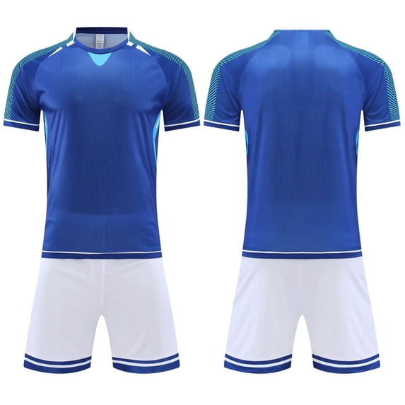 NAISIBABY Boys Athletic Short Sets, Performance Basketball Breathable Quick Dry Summer Activewear Clothes 2-Piece Blue Size 11