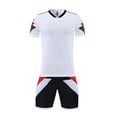 thumbnail image 1 of NAISIBABY Boys Athletic Shorts Sets, Basketball Football Short Sleeve Activewear 2-Piece Summer Sports Outfits White Size 14, 1 of 4
