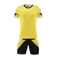 thumbnail image 1 of NAISIBABY Boys Athletic Shorts Sets, Basketball Football Short Sleeve Activewear 2-Piece Summer Sports Outfits Yellow Size 6, 1 of 4