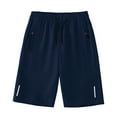 thumbnail image 1 of NAISIBABY Boys Athletic Shorts, Zipper Pockets Quick Dry Drawstring Gym Hiking Active Shorts Dark Blue Size 5T, 1 of 4