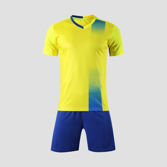 NAISIBABY Boys Basketball Jersey Shirt and Shorts Set, Quick Drying Breathable Summer Sports Outfits Yellow 12T