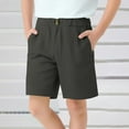 thumbnail image 1 of NAISIBABY Boys Bermuda Shorts, Stretch Elastic Waist Solid Color School Uniform Suit Shorts Dark Gray 7-8T, 1 of 6