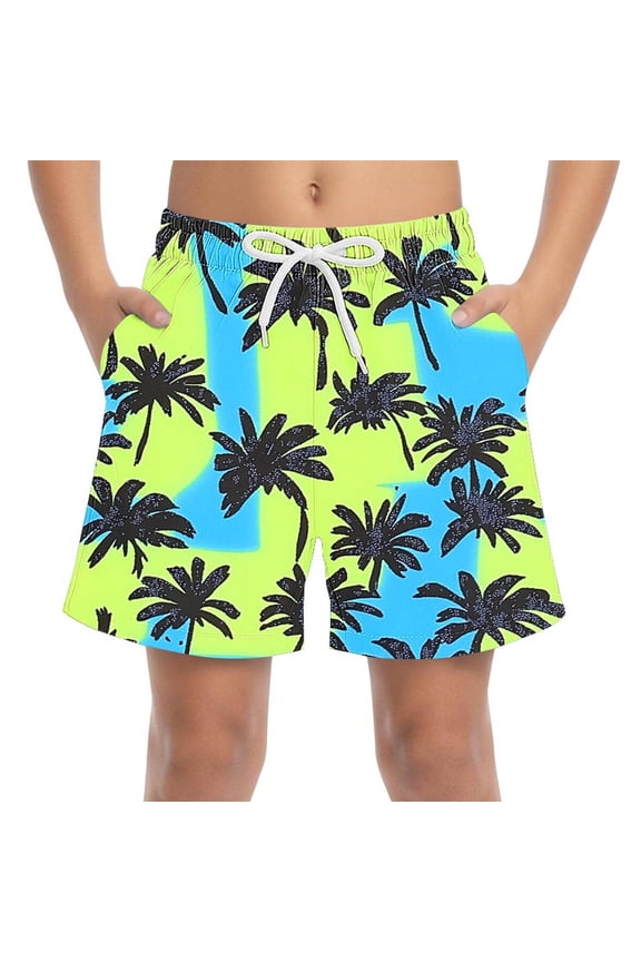 Boys Board Shorts 10T, with Pockets Drawstring Quick Dry Swimwear Kids Beach Swim Trunks (4-15T)