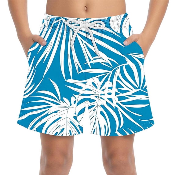 NAISIBABY Boys Board Shorts, Drawstring Quick Dry with Pockets Summer Casual Beach Swim Trunks Multicolor 12T