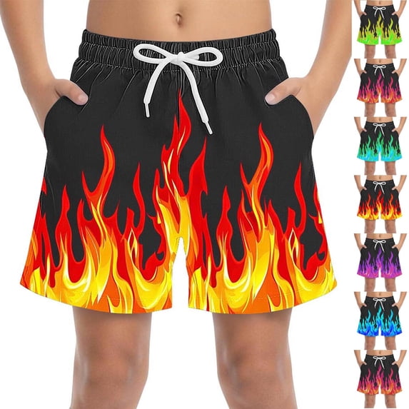 NAISIBABY Boys Board Shorts Size 14, Quick Dry Drawstring with Pockets Summer Casual Holiday Beach Swim Trunks (4-15T)