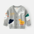 thumbnail image 1 of NAISIBABY Boys Cardigan Sweaters, V-neck Long Sleeve Cute Knit Warm Coats Gray 8T, 1 of 3