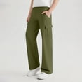 thumbnail image 1 of NAISIBABY Boys Cargo Pants, Loose Fit Straight Leg Elastic Waist Kids School Uniform Trousers Army Green 5T, 1 of 7
