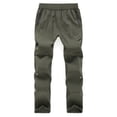 thumbnail image 1 of NAISIBABY Boys Cargo Pants with Zipper, Elastic Waist Straight Fit Waterproof Windproof Thicken Warm Ski Pants Army Green 12T, 1 of 8
