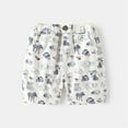 thumbnail image 1 of NAISIBABY Boys Denim Shorts, Stretch Prints Elastic Waist Kids Summer Trendy Jean Shorts White 5-6T, 1 of 3