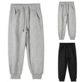 thumbnail image 1 of NAISIBABY Boys Fleece Sweatpants with Pockets, Drawstring Casual Soft Elastic Waist Cotton Active Fit Joggers Gray 8T, 1 of 8