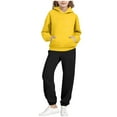 thumbnail image 1 of NAISIBABY Boys Girls Activewear Sets 2-Piece, Pullover Hooded Sweatshirt and Jogger Pant Kids Fall Winter Casual Outfits Yellow 5T, 1 of 5