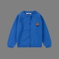 thumbnail image 1 of NAISIBABY Boys Girls Cardigan Sweater, Buttons Long Sleeve Loose Fit Cotton Knitted Fashion Outwear Dark Blue 5T, 1 of 4