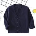 thumbnail image 1 of NAISIBABY Boys Girls Cardigan Sweater, V Neck Long Sleeve Buttons Kids Casual Fleece Knitted Coat Navy 5T, 1 of 6