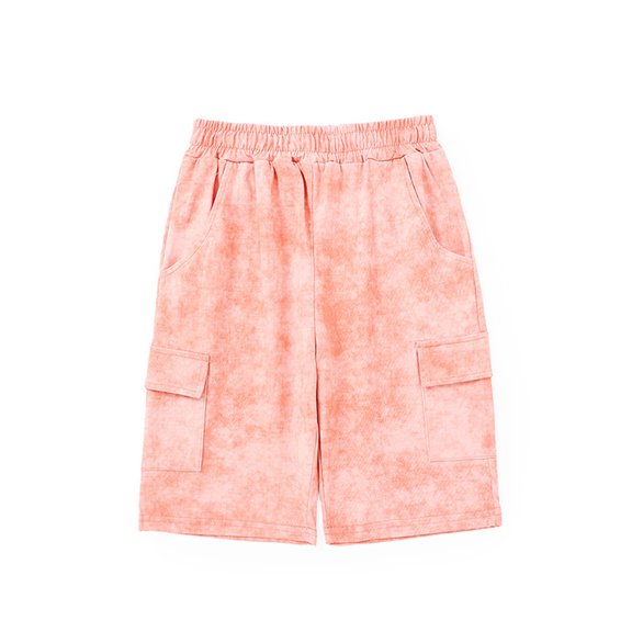 NAISIBABY Boys Girls Cargo Shorts, Pockets Tie Dye New Causal Summer Shorts Pink 4-6 T