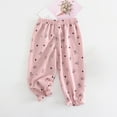 thumbnail image 1 of NAISIBABY Boys Girls Casual Pants, Prints Cotton Linen Thin Home Mosquito Proof Pants Pink 5-6T, 1 of 3