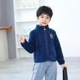 thumbnail image 1 of NAISIBABY Boys Girls Fleece Jacket, Casual Stand Collar Thickened Kids Warm Coat Navy 12-13T, 1 of 6