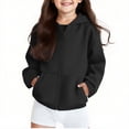 thumbnail image 1 of NAISIBABY Boys Girls Hooded Jackets, Long Sleeve with Pockets Zip-Up Solid Color Casual Sweatshirt Coat Black 4T, 1 of 9
