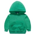 thumbnail image 1 of NAISIBABY Boys Girls Hoodie, Long Sleeve Cotton Solid Color Kids Pullover Sweatshirt Green 5-6 T, 1 of 3