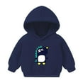 thumbnail image 1 of NAISIBABY Boys Girls Hoodie, Long Sleeve Cute Casual Pullover Sweatshirt Dark Blue 3-4T, 1 of 4