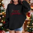 thumbnail image 1 of NAISIBABY Boys Girls Hoodie, Soft Loose Christmas Graphic Long Sleeve Kids Fashion Hooded Sweatshirt Black 5T, 1 of 4